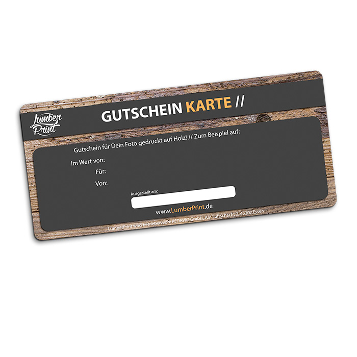 LumberPrint Geschenkgutschein